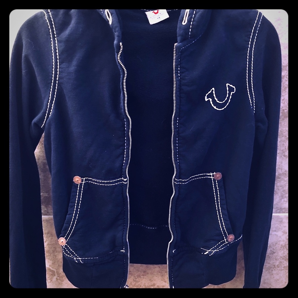 True Religion Logo Zip Hoodie